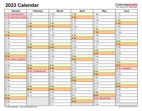 2023 Excel Calendar Template